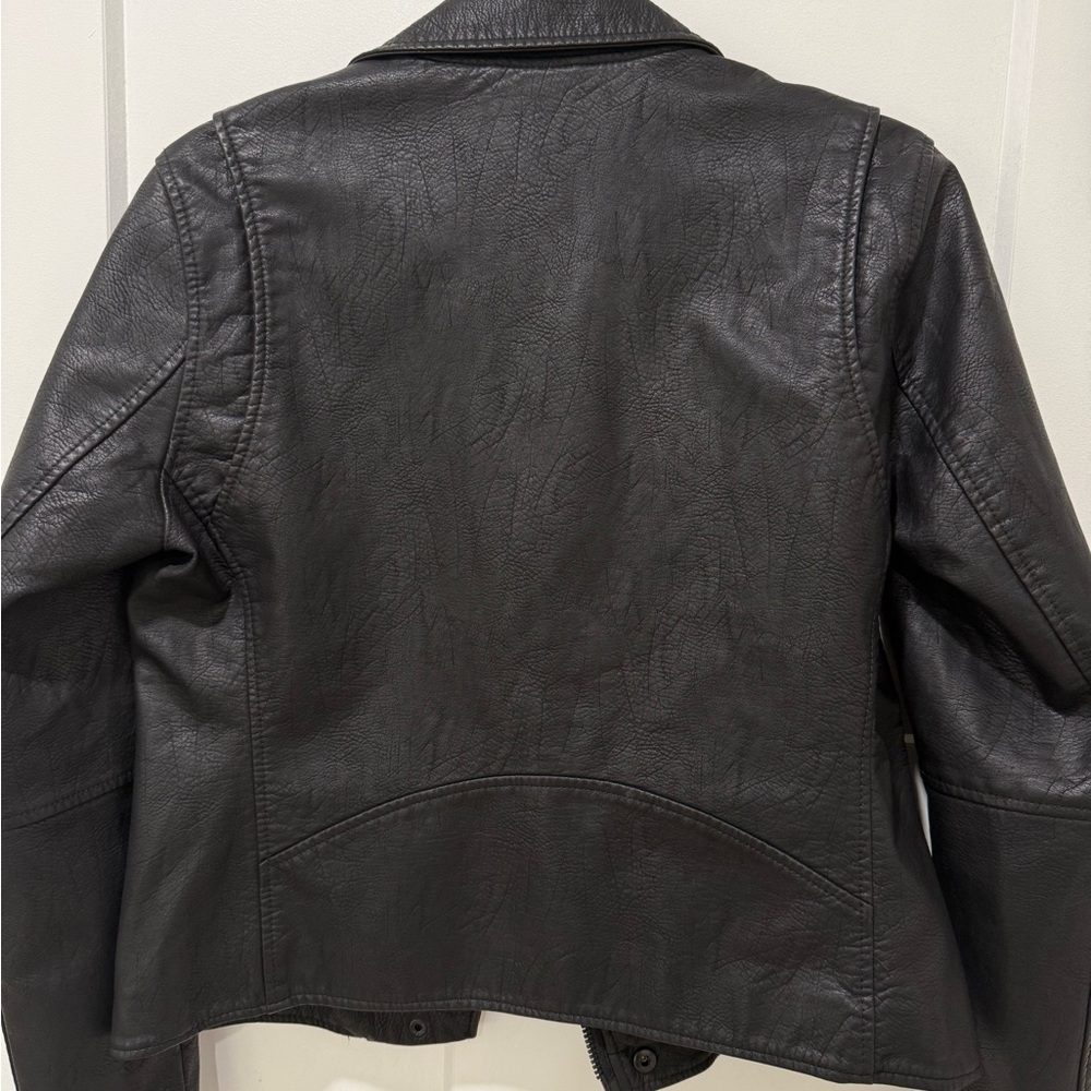 Black Moto Leather Jacket - Picture 3 of 3